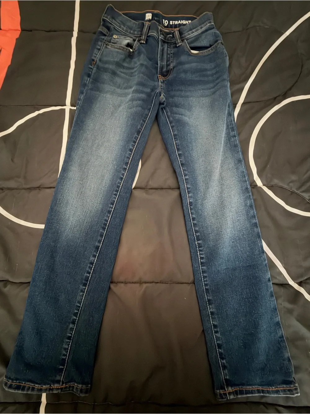 Pre-owned GAP Kids Straight Leg Jean-2 Pair Bundle-Size 10